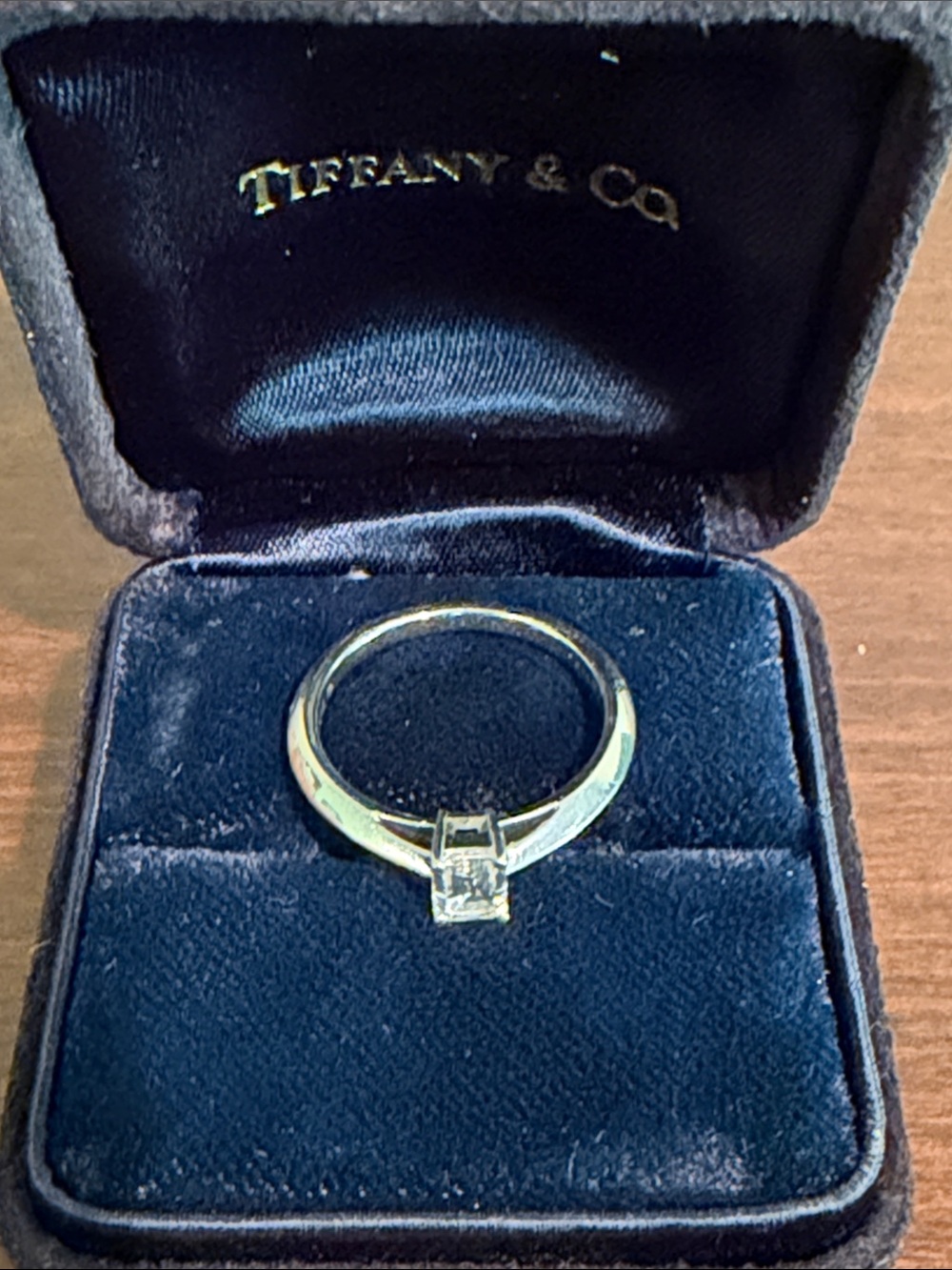 Tiffany & Co. Emerald-Cut Solitaire Ring - Platinum
.39ct - Picture 7 of 8